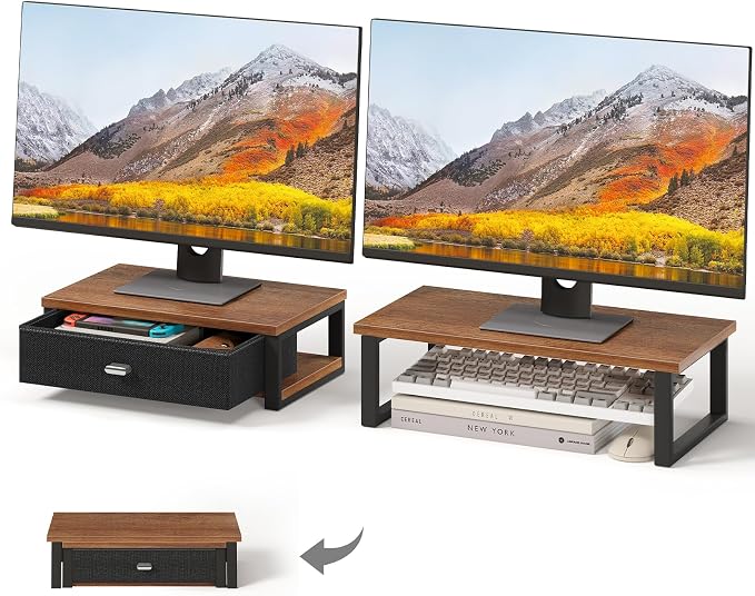WOHOMO Dual Monitor Stand Riser by WOHOMO