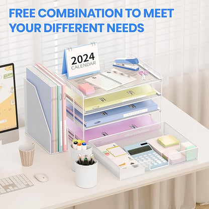OPNICE Desk Organizer, 4-Tier Desktop File Organizer - Image 3