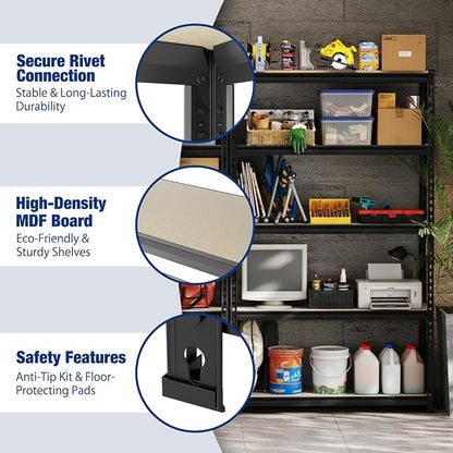 WORKPRO 5-Tier Black Shelving - Image 4