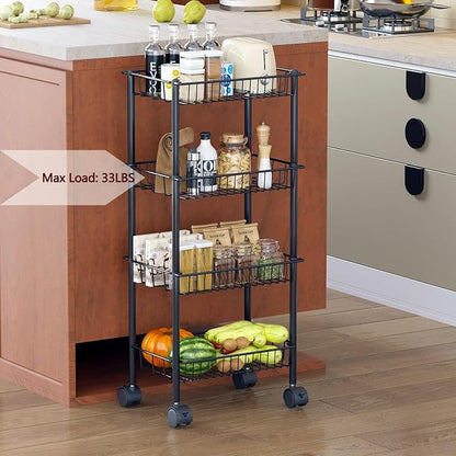 AWTATOS 4-Tier Rolling Cart, Storage Cart - Image 6