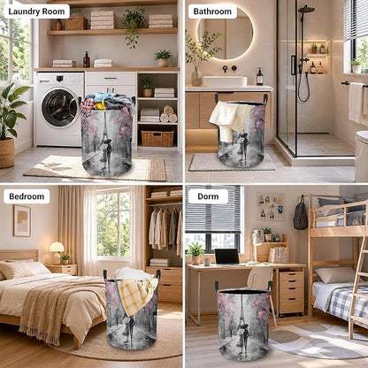 Laundry Hamper, Eiffel Tower Collapsible Paris Street Laundry Baskets - Image 5