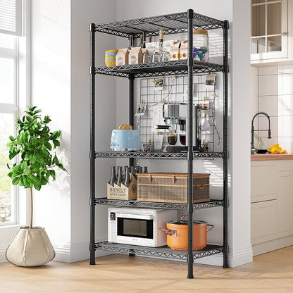 REIBII Wire Shelving Rack 5-Tier Metal Shelves - Image 2