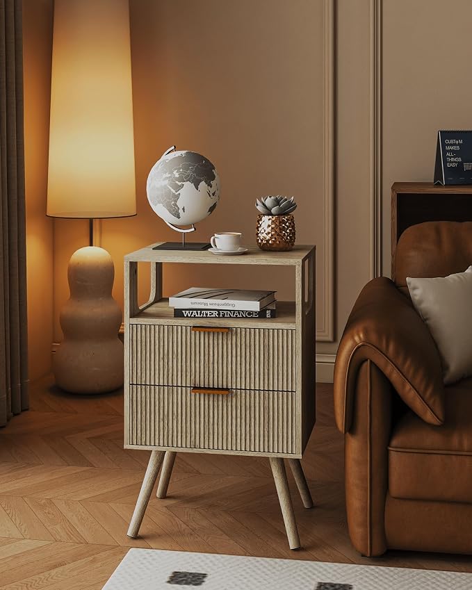 Grey Nightstand, Modern Bedside Table - Image 5