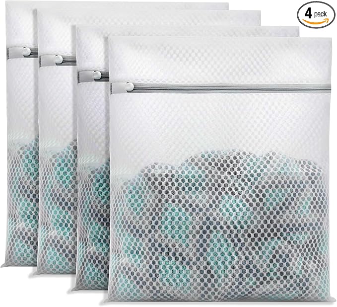 Laundry Bags Mesh Wash Bags for Delicates, Upgraded Honeycomb & Fine Mesh by eutopic