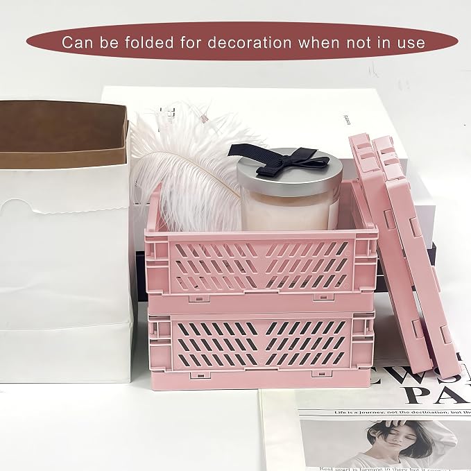 6 Pack Mini Foldable Small Plastic Baskets - Image 7