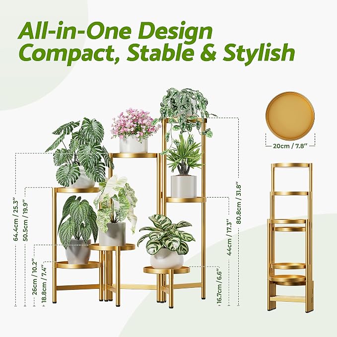 Patio Plant Stand, 7 Tiered Plant Stand Indoor - Image 3