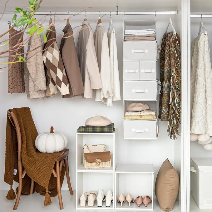 GRANNY SAYS Hanging Closet Organizer and Storage, 6 Shelf Clothes Organization - Image 9
