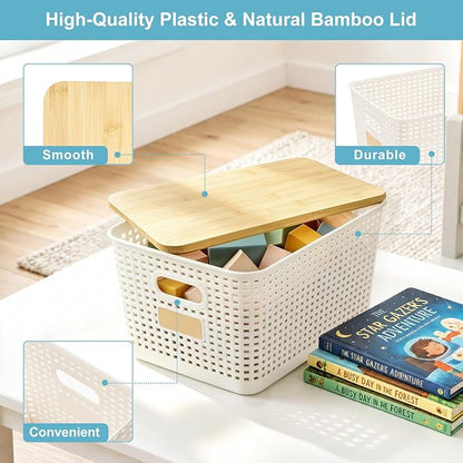 Bagnizer 2 Pack Tall Plastic Storage Bins - Image 2