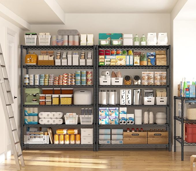 6Tier Metal Shelving Unit Storage Shelves. 1200LBS Wire Shelving Rack Heavy Duty - Image 4