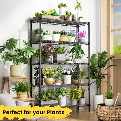 45" W Storage Shelves 5 Tier Wire Shelving - Image 9