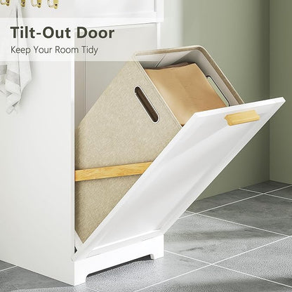 VECELO Tilt Out Laundry Hamper, 1 Drawer and 4 Side Hooks - Image 7
