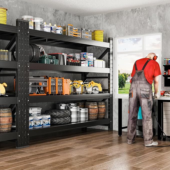 8000LBS Metal Garage Shelving Unit 68" W Storage Shelves Heavy Duty 4 Tier - Image 3