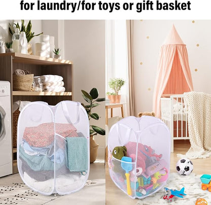 BATTOO Deluxe Strong Mesh Pop up Laundry Hamper Basket - Image 5