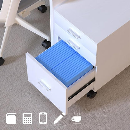 3 Drawer Mobile File Cabinet on Wheels, Classroom Organization, Printer Stand - Image 6
