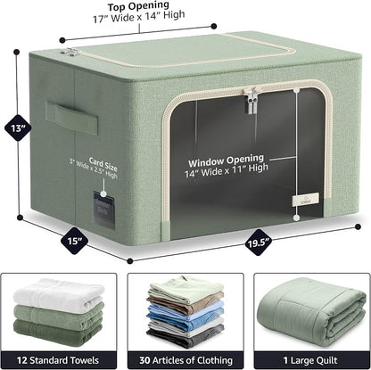 Sorbus Storage Bins with Metal Frame - Image 2