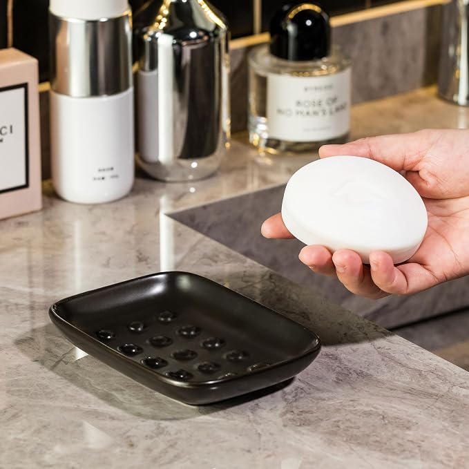 Soap Dish, Ceramic Soap Holder Shower Soap Dish - Image 6