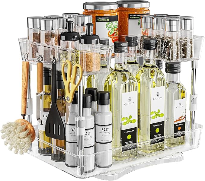 2 Tier Lazy Susan Organizer by BXIZXD