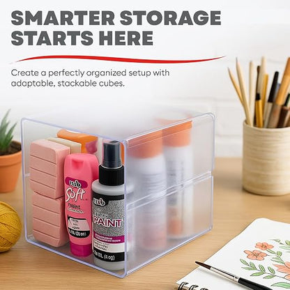 Deflecto Stackable Open Cube Organizer, Desk and Craft Organizer - Image 3