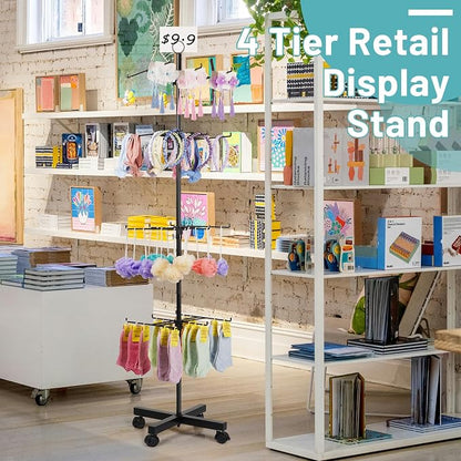Retail Display Stand Rotating Display Stand 4 Tier Spinning Display Stand - Image 6