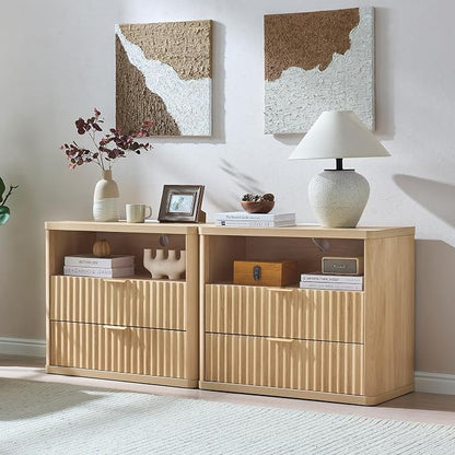 LEYAOYAO 31" Wide Fluted Nightstand - Image 8