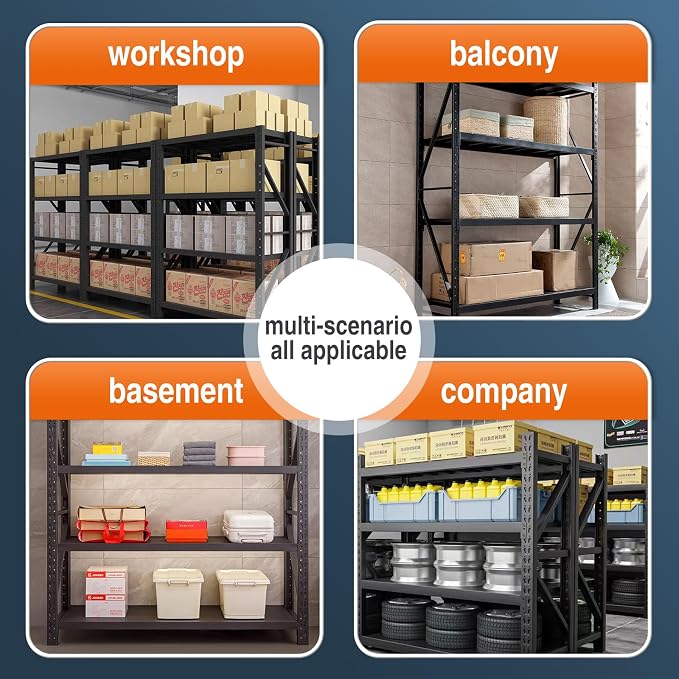5000lbs78.74, Storage Shelves Garage Metal Shelving Heavy Duty Garage Shelves - Image 5