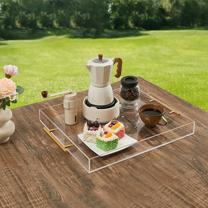 Large Clear Acrylic Serving Tray - Image 6
