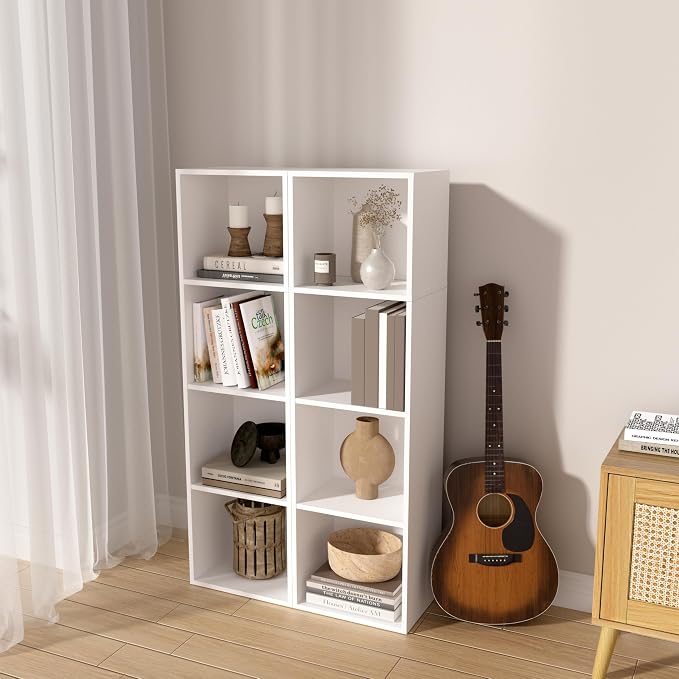 Wooden 4 Cube Storage Organizer, 4 Tier Storage Cubes Storage Display Cubby - Image 7