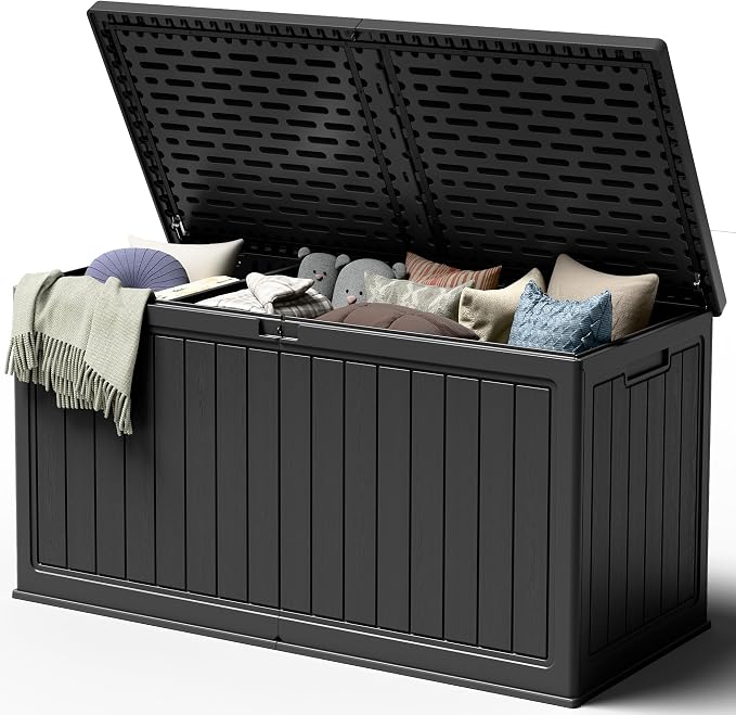 270 Gallon HDPE Deck Box Outdoor Indoor Waterproof Storage Box by Acurax