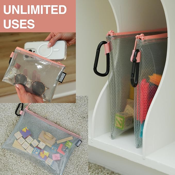 GOBAGS Air Production Multi‑Size Clear Zipper Pouch – Cable Organizer & Travel - Image 2