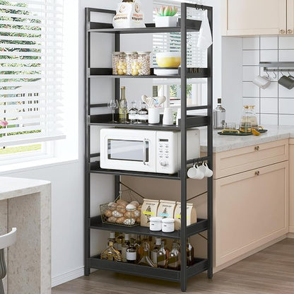 HCHQHS 6 Tier Bookshelf, Adjustable Industrial Bookcase, Vertical Tall Book - Image 6