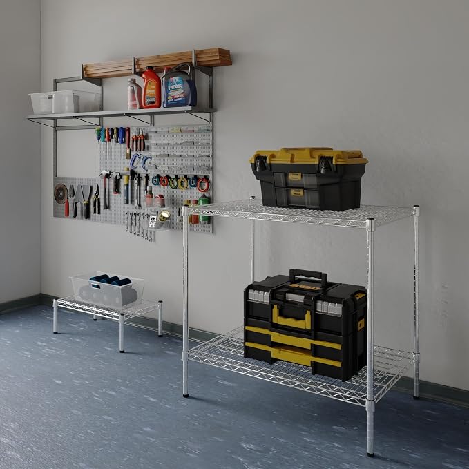 24" Deep x 36" Wide x 34" Height Wire Shelving Kit | 2-Tier | NSF Commercial - Image 2