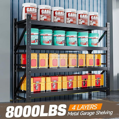 8000LBS Metal Garage Shelving Unit 68" W Storage Shelves Heavy Duty 4 Tier - Image 4