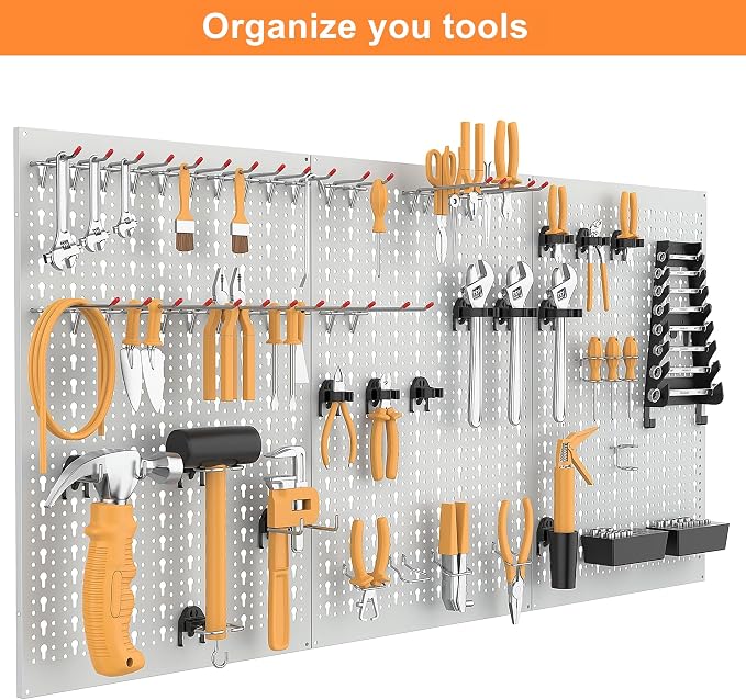 WALMANN Metal Pegboard Tool Organizer Boards - Image 2