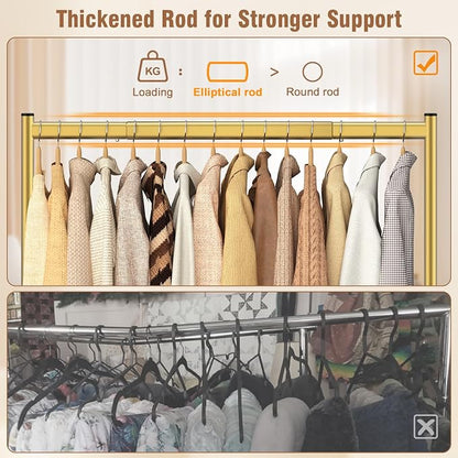 EAGMAK Heavy Duty Clothes Rack Load 420 LBS, Rolling Garment Organizer - Image 3