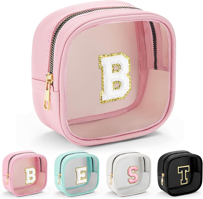 YOOLIFE Small Cosmetic Bag for Purse Mini Makeup Bag for Teacher Cute Clear by YOOLIFE