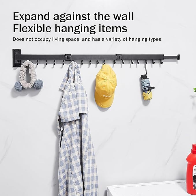 Clothes Drying Rack Wall Mounted, Laundry Rack Wall Wount, Drying Rack Clothing - Image 4