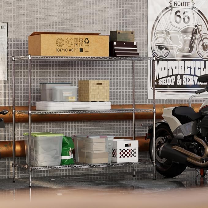 21" Deep x 60" Wide x 54" Height Wire Shelving Kit | 3-Tier | NSF Commercial - Image 5