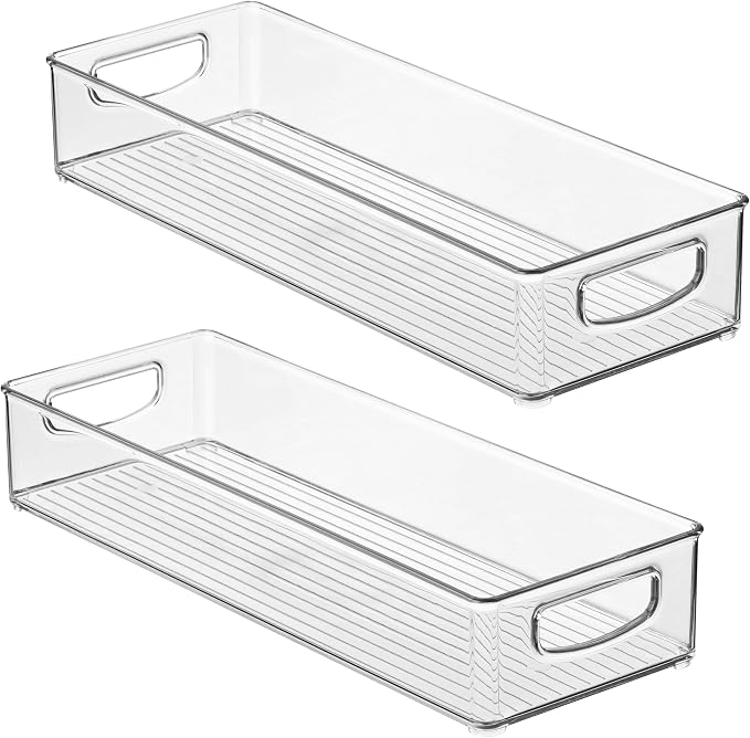 iDesign Slim Extra Long Clear Storage Bin, Kitchen or Pantry Organizer - Image 9