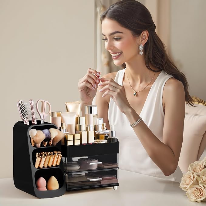 HBlife Makeup Organizer with Brush Holder - Image 6