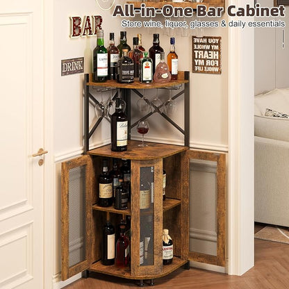 JKsmart Corner Bar Cabinet - Image 7