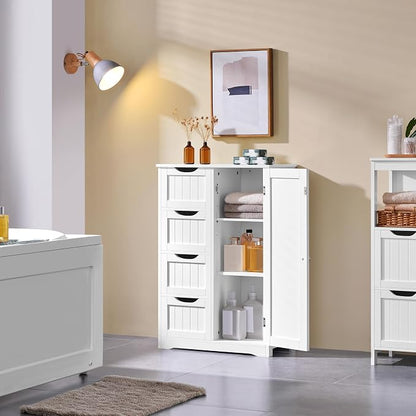 Yaheetech Wooden Floor Cabinet, Side Storage Organizer - Image 2