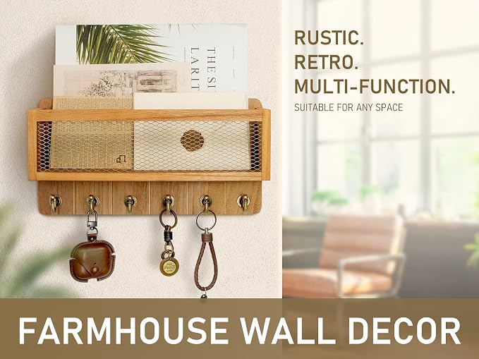 Rebee Vision Farmhouse Key and Mail Holder - Image 2