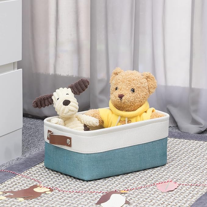 HNZIGE Storage Baskets Bins Set, Small Fabric Baskets - Image 5