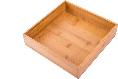Bamboo Wardrobe Clothes Jewellery Organizer Box Square Oragnizer Boxes Wooden by Sansnow