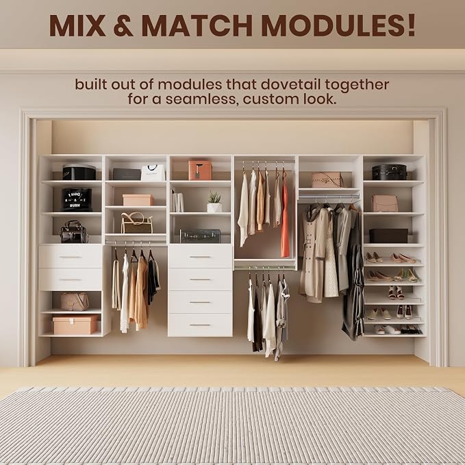 ROOMTEC Modular Closet System, Modern Wooden Tower - Image 3