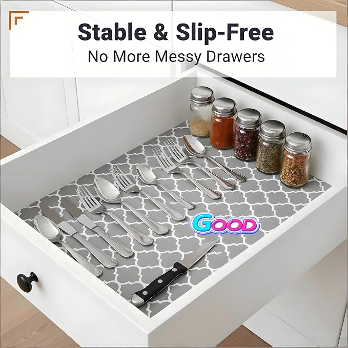 Coavas Shelf and Cabinet Liner, Non Adhesive Non Slip Waterproof Thickened - Image 2