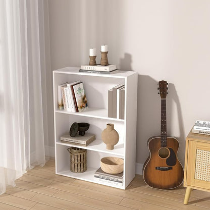 3 Tier Book Shelf，Wooden 3 Cube Storage Organizer, 33 Inch Versatile Cubes - Image 6