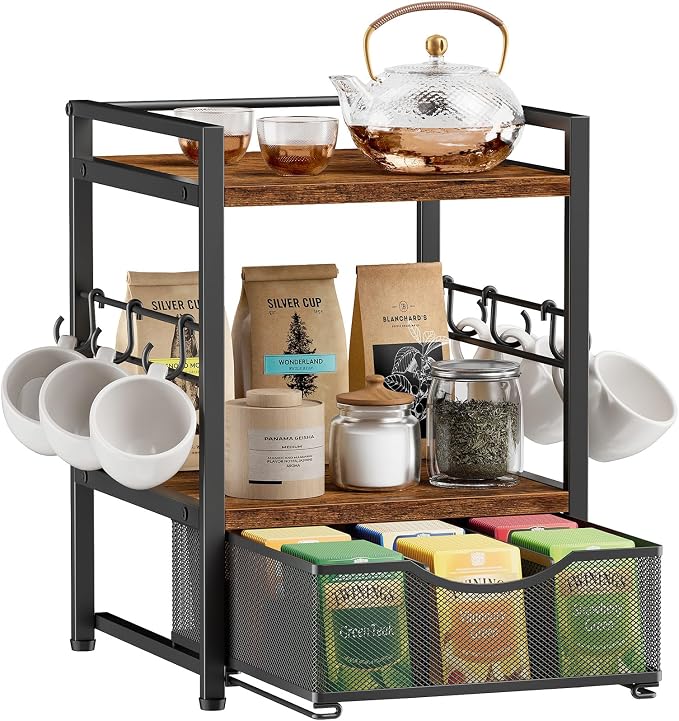 Plaviya 3-Tier Tea Bag Organizer by Plaviya