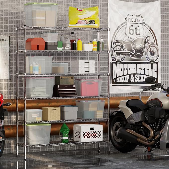 14" Deep x 54" Wide x 74" Height Wire Shelving Kit | 6-Tier | NSF Commercial - Image 6