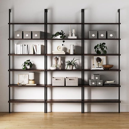Nathan James Theo 6-Shelf Tall Bookcase, Wall Mount Bookshelf by Unknown